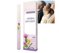 Herbal Diffuser Pen,Portable Aromatherapy,Anxiety Pen for Lung Cleansing,Respiratory Health Nasal Stick,Sleep Aid Inhaler for Resting Relaxation,Helps Clear Breathing,Pocket-Sized Design(Purple)
