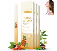 Herbal Diffuser Pen with Extracts of Mullein, Upgraded Healoit Thyme and Mint Extracts for Lung Cleanse, Natural Way to Breathe Easier, Supports Clear & Refreshing Breathing (Energy 3Pcs)