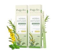 Herbal Diffuser with Mullein, Thyme and Mint for Easy Breathing, Lung Cleanse and Habit Transition, Free of Harmful Chemicals and Sugar, All Natural - 2400 Uses, 4 Sticks