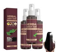 Herbal Essence Hair Spray, Gray Hair Darkening Conditioner, Coloring Herbal Spray Natural, Gentle, All Hair Types, 4 Weeks Progressive Results (3PCS)
