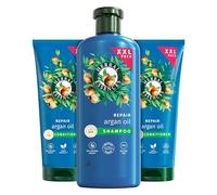 Herbal Essences Argan Oil Shampoo and Conditioner Set for Dry, Curly or Wavy Hair. Helps to hydrate, soften and smooth. For all hair types including Curls & Waves, 680ml Shampoo & 2x350ml Conditioner