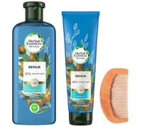Herbal Essences Argan Shampoo & Conditioner Set 1x (400ml Shampoo, 275ml Conditioner), Argan Hair Comb - Soft, Shiny, Smooth Hair