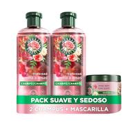 Herbal Essences Rose Scented Shampoo 2 x 350ml + Mask 500ml Helps to Smooth and Moisturize Dry Hair with Rose Essence of Natural Origin*