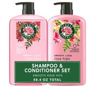 Herbal Essences Shampoo and Conditioner Set Smooth Collection with Vitamin E Rose Hips Jojoba for Shiny Hair Paraben-Free Safe for Color-Tre