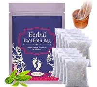 Herbal Foot Soak, Mugwort Herb Foot Soak, Herbal Foot Soak Bag,Chinese Herbal Foot Bath Pouch Spa Bag,Herb Foot Bath Beads, Mugwort Sea Salt Foot Spa Soak,For Foot Bath Spa Massage (1 Box)