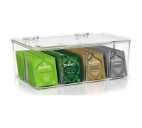Herbal Green Black Tea Envelope Assortment Pack In Plastic Box - 4 Flavour (Three Mint, Matcha, English Breakfast, Earl Grey) - 200 Sachet (50 Sachet Each Flavour) Compatible For Pukka By Luxe Bitez