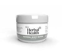 Herbal Health CBD 300mg Natural Body Butter with Shea Butter - for Muscle Relief, Containing Natural Oils and Butters - Vegan Skincare - 150ml