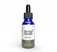 Herbal Health CBD Oil Drops 500mg 10ml - Fresh Mint Broad Spectrum 5% CBD Oil for Sleep & Anxiety Relief for Adults, THC-Free, Ideal for CBD Drinks