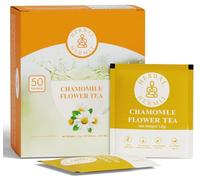 Herbal Hermit Camomile Tea Bags (50 Tea Bags) Individually Wrapped, Caffeine-Free Organic Chamomile Flowers, Soothing for Digestion, Sleep, Relaxation| Natural Herbal Tea