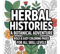 Herbal Histories: A Botanical Adventure: Bold and Easy Coloring Pages for All Skill Levels