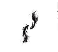 Herbal Juice Tattoo Sticker Fish Half Arm Chest Waterproof Fake Tatto Temporary Tattoos Man(05)