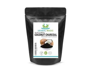 Herbal Magic Activated Coconut Charcoal Powder Food Grade Quality Excellent Detoxifying, Cleansing Properties Naturally Supports Skin, Body Care & Oral Care,UKAS LAB Tested in The UK-100g