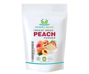 Herbal Magic's Freeze Dried Peach Powder-Rich & Vibrant Smoothies, Shakes, Juices, Baking, Cuisines - irresistibly Delicious - for an Active Lifestyle -100g