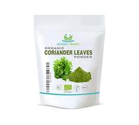 Herbal Magic's Organic Coriander Leaf Powder -Known as Kitchen King in Indian Cuisine.Ideal for Enhancing Taste,Flavour&garnishing.Free from Fillers,Artificial Colour,Flavour&Preservatives (200g)