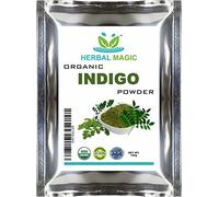 Herbal Magic's Organic Indigo Powder for Hair, USDA, Herbal Hair Dye, Natural Hair Mask/Color - Free from Fillers & Preservatives-100g