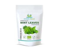 Herbal Magic's Organic Peppermint/Mint/Pudina Powder -Stir into herbal tea blends,fruity drinks.Add a minty zing with mint pesto,salad-100g