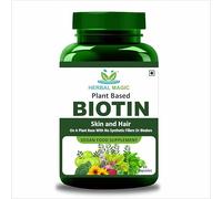 Herbal Magic's Pure & Natural Blend - Biotin x 60 Capsules - UKAS LAB Tested in UK (1000mcg in 2 caps) - Made from 14 x Fruits, Vegetables & Herbs - Free from fillers/Preservatives/Color/Maltodextrin