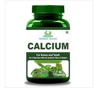 Herbal Magic's Pure & Natural Blend - Calcium Capsules X 60 (400mg in 3 caps) Made from 10 Types of Fruits, Vegetables & Herbs - No Fillers/Preservatives/Colors/Maltodextrin/Flavours