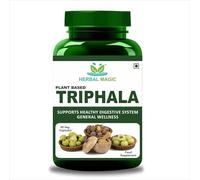 Herbal Magic's Pure & Natural Triphala 60 Veg Capsules - Authentic Recipe with Amla, Haritaki, Bibhitaki - No Fillers & Preservatives