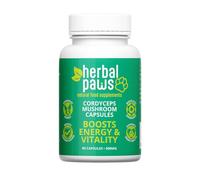 Herbal Paws Cordyceps Mushroom Capsules for Dogs - Energy & Vitality Boosting Food Supplement for Dogs. 100% Natural. No Additives. Boosts Energy & Vitality