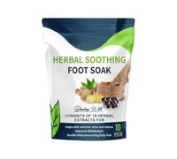 Herbal Relieve Stress Foot Bath Beads, Natural Detoxingherbs Cleansing Foot Soak Beads, Relieve Foot Pressure and Improve Sleep, Drainage Body Detox Foot Soak Beads (10pcs, 1)