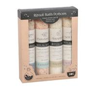Herbal Ritual Bath Salt Gift Set - Elevate Your Self-Love with Happiness Ritual Salts, Abundance Elixir, and Stress Less Blend - Relaxing UK-Made Ritual Bath Salts for a Blissful Soak