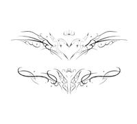 Herbal Tattoo Sticker Butterfly English Juice Men And Women Semi-permanent Color Non-reflective Waterproof Long-lasting(04)