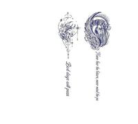 Herbal tattoo sticker flower arm juice female male semi-permanent color non-reflective waterproof long-lasting 11 * 18cm(03)