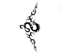 Herbal Tattoo Sticker Temporary Tattoos Fake Tatto For Women Men Half Arm Belly Waterproof Art(09)