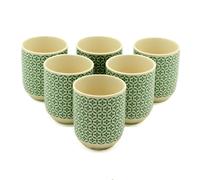 Herbal Tea Cups - Green Mosiac