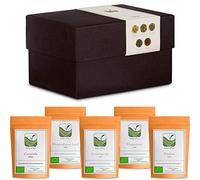 Herbal Tea Gift Box Tealover - Loose Tea for True Tea Lovers - Gourmet Specialty - Infusion Selection Basket - Camomile 20g Passion Flower 30g Peppermint 10g Lemon Grass 20g Rooibos 30g