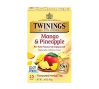Herbal Tea, Mango & Pineapple, Caffeine-Free, 20 Tea Bags, 1.69 oz (48 g), Twinings