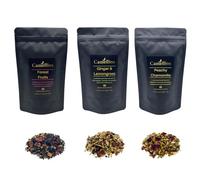 Herbal Tea Selection, 3 Wellness Loose Leaf Teas, Camellios (3 Flavours, 100g Each)