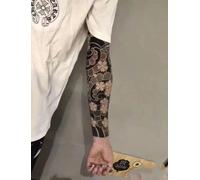 Herbal Temporary Tattoo Fake Tattoo Sticker Juice Semi-Permanent Waterproof Large Picture Flower Hand Flower Arm Japanese Style Lasting For Two Weeks