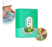 Herbal Three Green Tea,Herbal Three Cleansing Tea, Herbal Liver Protection Tea, Herbal Three Qing Cha, Chinese Herbal Tea for Liver Care and Dry Mouth (1box)