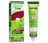 Herbal Time Henna Natural Color Morello Nº 4 | Coloring Cream With Nettle Extract | Gray Hair Cover | Temporary Dye | Ammonia, Sulfates, Parabens Free | 75 ml