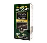 Herbal Time Phytocare Permanent Hair Dye Color Dark Brown 4N | Professional Natural Hair Dye Kit | Nourish and Protect Your Hair | Ammonia, PPD and SLS Free | 124.5 ml