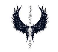 Herbal Waterproof And Long-Lasting Devil Wings Juice Tattoo Stickers Simulation High-Grade Sense To Cover Scars