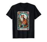 Herbalism Cat The Herbalist Tarot Card Value Graphic T-Shirt, Men, Black, L
