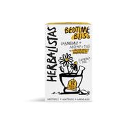 Herbalistas Bedtime Bliss Chamomile Passionflower & Valerian Herbal Tea 4 x 18 Biodegradable Tea Bags | Caffeine-Free | Adaptogens Nootropics & Botanicals for Relaxation & Restorative Sleep Made in UK