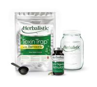 Herbalistic 5 Day Colon Cleanse Detox Kit | Gut Reset, Support Weight Loss, Reduce Bloating & Energy Levels | Natural Turmeric, Chlorella, Flaxseed | Vegan Friendly