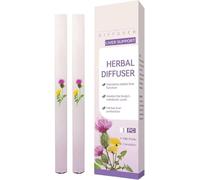 herbals Diffuser Pens,2 Pieces Portable Lung Mullein Diffuser Pen For Liver,Natural Mullein Inhaler, Herbals Blend Diffusers Set For Workplace, Travel, Camping, Bedroom, Vacation, Home, Hotel