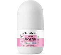 Herbaluxe Natural Deodorant 60ml - Long-Lasting Freshness & Odor Protection with Potassium Alum & Aloe Vera | Gentle Roll-On Deodorant (Women)