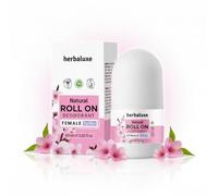 Herbaluxe Natural Deodorant for Women 60ml - Long-Lasting Freshness & Odor Protection with Potassium Alum & Aloe Vera | Gentle Roll-On Deodorant