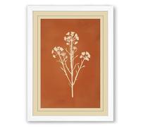 Herbarium Study Botanical Framed Wall Art Print A3 (42×29.7cm) White, Wall Decor for Living Room, Bedroom, Office & Home, Ready to Hang, Art Gift