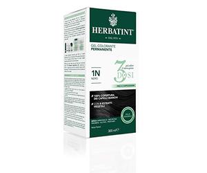 Herbatint Permanent Colour Gel 3 Cans 300ml - 1N Black Ammonia Free for Sensitive Skin 100% Coverage for White Hair with 8 Natural Organic Extracts