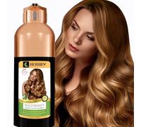 HERBBY Hair Dye Shampoo for Grey Hair, Coverage and Colour Change with 9 Herbal Extracts, Long Life (6-8 Weeks), Shiny, Uniform Colour, Instant Hair Colour