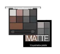 HERBENJOY Eyeshadow Palette Full Matte Pallets 10 Eye Shadow Shades Smokey Makeup Set,Intense Color,Pressed Pigments,With Dual-Ended Applicator Brush For Women Girls (Matte 02)