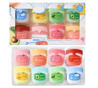 HERBENJOY Lip Balm Multipack,8 Packs Lip Balm Gift Set,Original, Beeswax, Avocado, Rose, Sakura, Peach, Lemon & Strawberry,Day&Night Lip Care,Lip Repair Mask Lip Exfoliator Lip Moisturizer