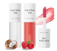 HERBENJOY Lip Oil Set, Long-Lasting Fruit Flavoured Moisturizing Lip Glow Oil, High Shine Hydrating Anti-Dryness Soften & Lighten Lip Lines Lip Tint Oil, Plumping Non Stick Cup, Cruelty-Free